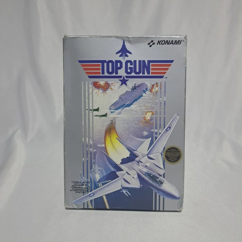 Top Gun For Nintendo NES 1985 Cartridge Box Manual Sleeve‎ 5 Screw